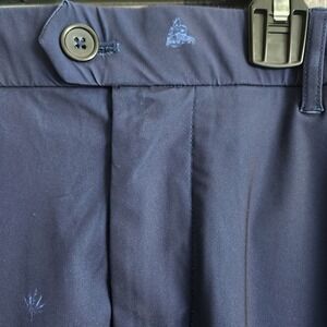 Greyson 10" Golf Navy Blue Shorts Mens 35 Stretch Wolf Animals AOP Performance